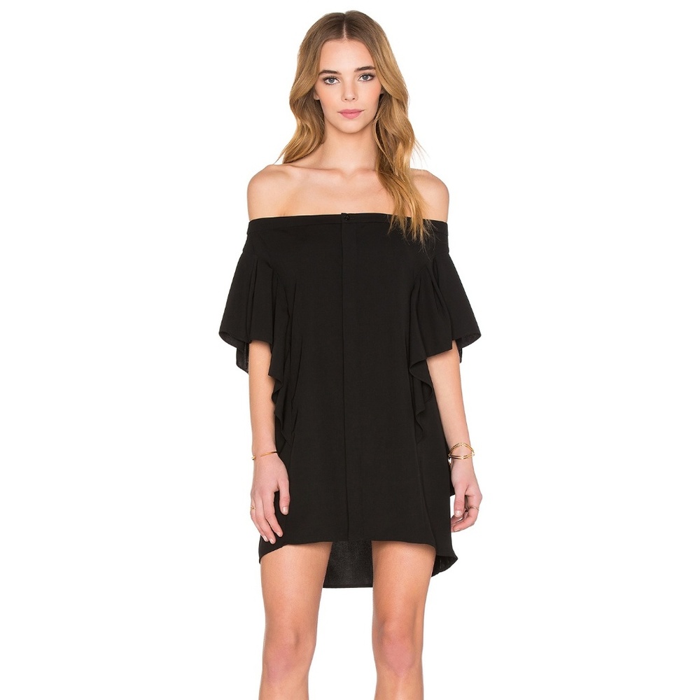 MLM Label Neo Off Shoulder Mini Dress in Black